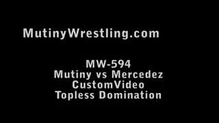 MW-594 Mutiny vs Mercedez INTENSE Catfight-Wrestling TOPLESS (crotch-breasts attacks-wedgies) FIGHT BETWEEN SISTERS Part 1