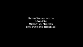 MW-494 Myleena Punching Topless (BREAST AND BELLY PUNCHING) Mutiny PART 2