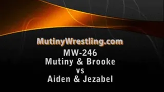 MW-246 Mutiny &Brooke vs Aiden & Jezabel Female Wrestling TOPLESS Full Video