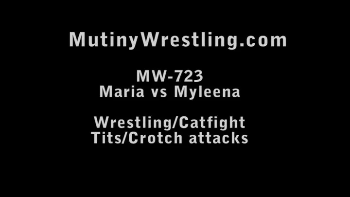 MW-723 Domino (Myleena) vs Maria Veyron HOT TOPLESS WEDGIES catfight PART 3