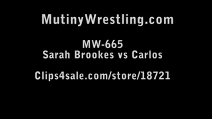 MW-665 SARAH BROOKE vs Carlos MIXED TOPLESS WRESTLING Part 1