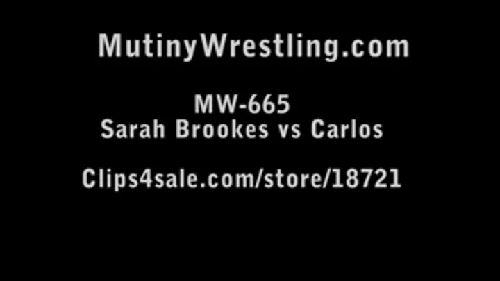 MW-665 SARAH BROOKE vs Carlos MIXED TOPLESS +- naked WRESTLING Part 2