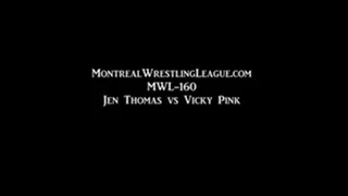 MWL-160 Jen Thomas vs Vicky Pink Pro Wrestling Match