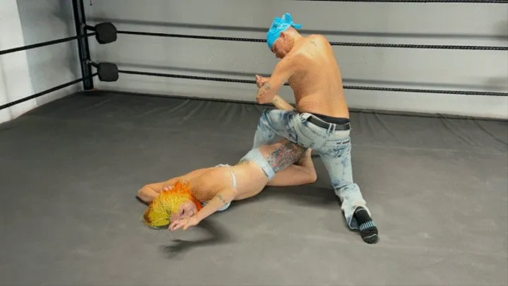 MW-1504 David Angel vs Mya Male dom pro style wrestling