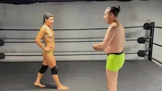 MW-1416 Bianca Blance vs Carlos competitive mixed wrestling