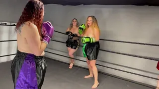 MW-1243 Lily-Kat &amp;amp;amp; Amanda vs BWE &amp;amp;amp; Mutiny TOPLESS BOXING 2 vs 2