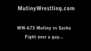 MW-673 Mutiny vs Sasha Luxx (Fight between sisters over a guy) PART 1