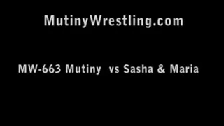 MW-663 Mutiny vs Sasha and Maria CROTCH AND BREASTS 2-1 ATTACKS FULL VIDEO