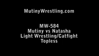 MW-584 Mutiny vs Natasha TOPLESS catfight breasts belly punching FULL VIDEO