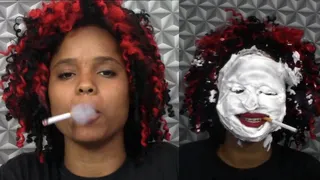 Emilys First Shaving Cream Smoking Challenge Clip 01