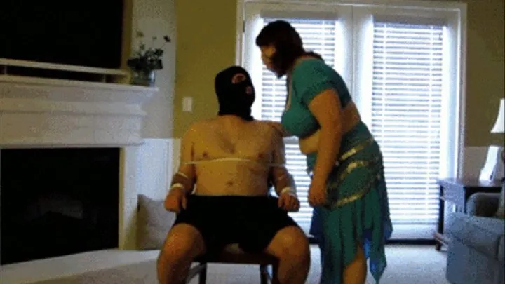 3 BBWs Tease & Smother Bound Slave