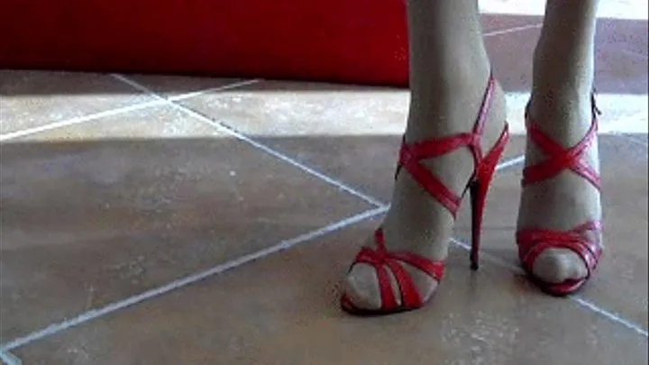 High heels walking