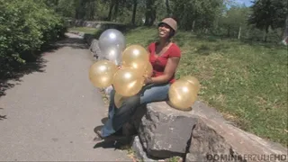 Siver and gold balloons