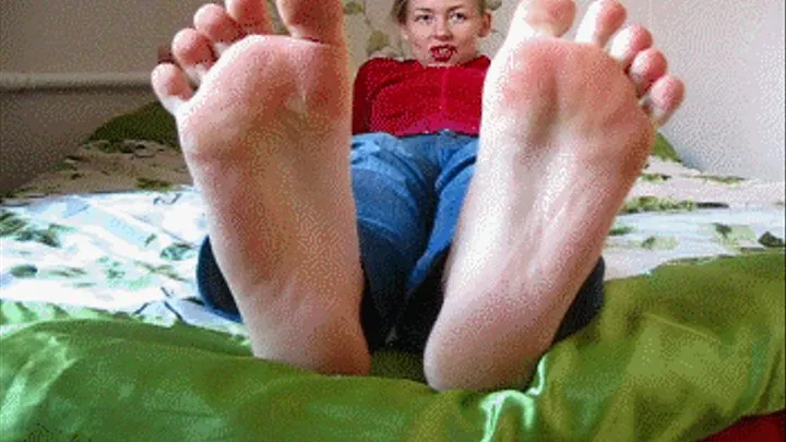 I want to feel your testicles break! (foot dom)