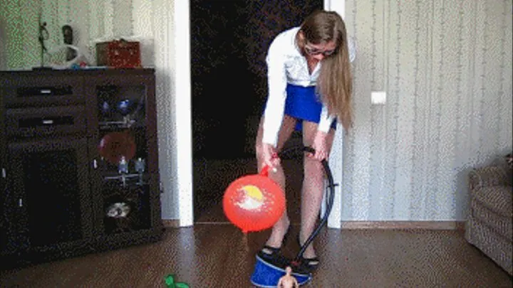 Pedal pumping, balloons and doll! (pedal pumping)