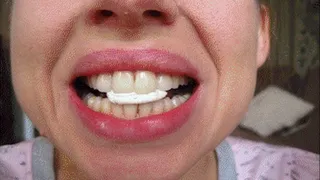 most large teeth in the world. (mouth fet)