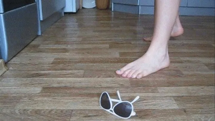 glasses and strong foot. (foot dom)