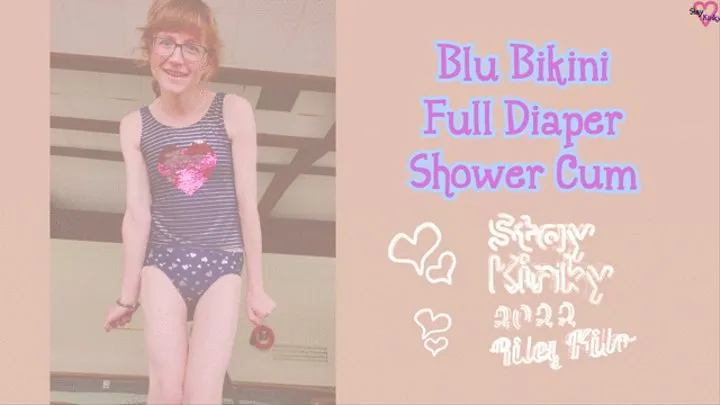 Blu Bikini Full Diaper Shower Cum