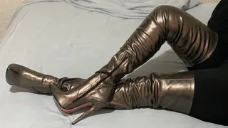 1969 Bronze Thigh High Boots