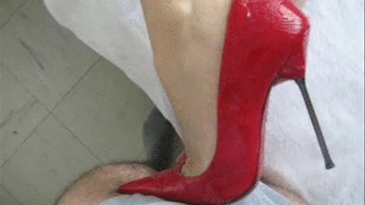 Pointed Red Patent High Heels