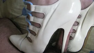 Cumshot on lacefront shoe