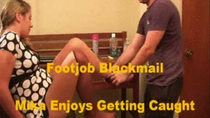 Footjob Blackmail cumshot