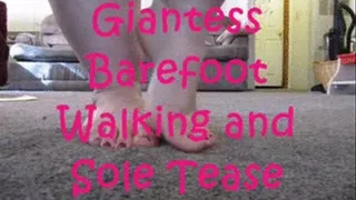Giantess Barefoot Walk & Sole Tease