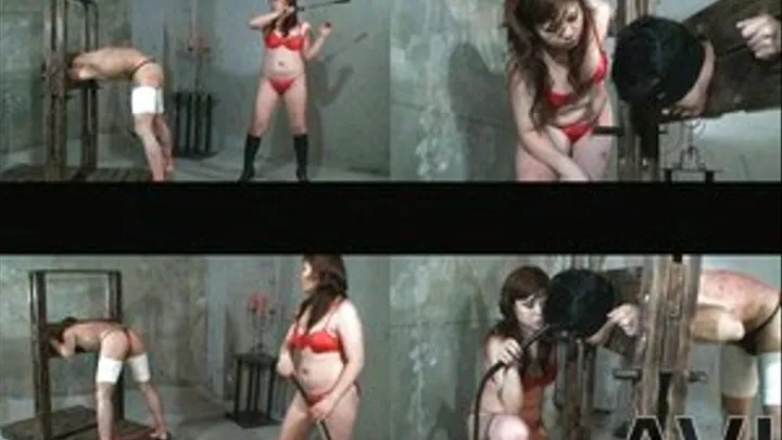 In total bondage, poor slave got his back lashed nonstop - Full version (Faster Download - )