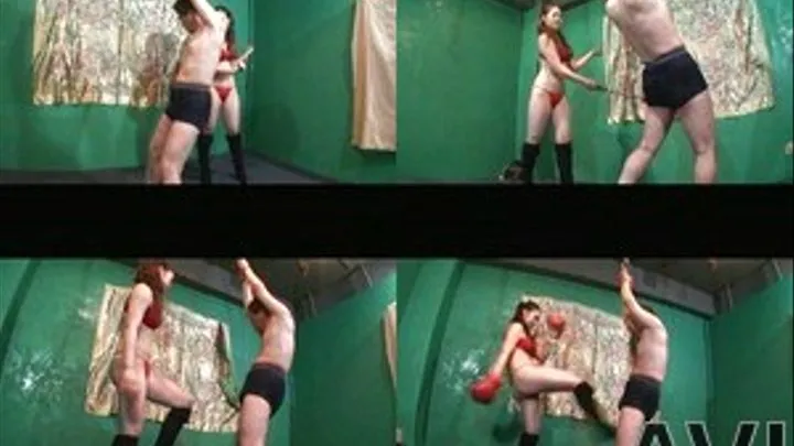 Mistress Ties Man's Hands And Beats Up His Body By Punching And Caning - Part 1 (Faster Download - )