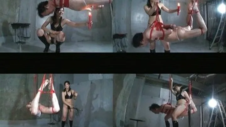 Helpless man becomes domina's human swing! - Part 3