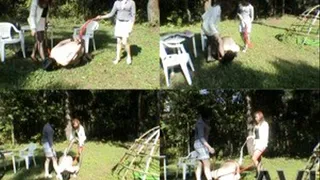 Outdoor Mocking & Humiliation With Human Pet! - Part 2 (Faster Download - )