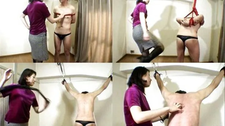 Tied Skinny Cheating Husband Kicked & Whipped By Giant Wife! - Full Version ( - AVI Format)