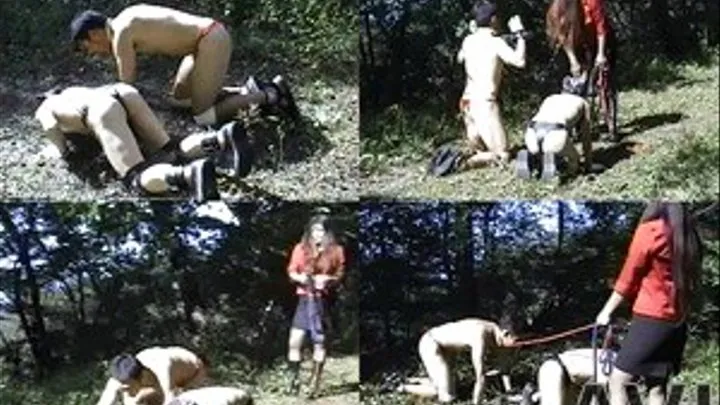 Shoulder Riding In The Woods With The PonyBoys! Outdoor FEMDOM Action!- Part 4 (Faster Download - )