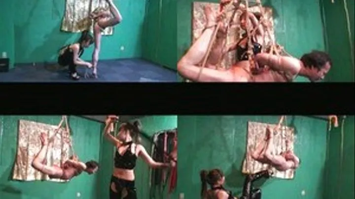 Mistress Dangles Man In Ropes! Endless Flogging Experienced Afterwards