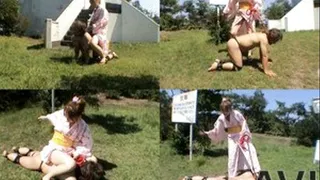 Punished For Lagging! Pony Boy Suffers Vixen's Caning Chastisement Outdoor! - Full version (Faster Download - )