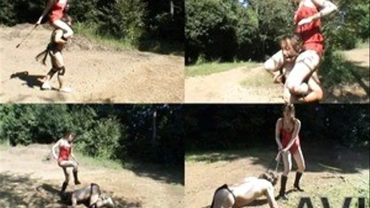 Femdomme Rides Exhausted Ponyboy Out! Extreme Outdoor Whipping! - Full version (Faster Download - )