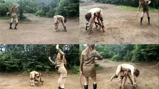 Merciless Dom in Boot Beats Up Slave Through Ruthless Whipping