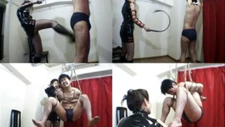 Slave Suffers Wax Play! Suspended For Extreme Bondage Domination!