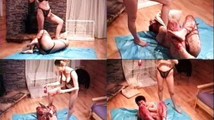 Pathetic Slave On The Ground! Whole Body Tied To Endure Wax Play! - Part 2 (Faster Download)