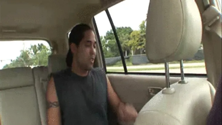 Hot yong blonde fucks male stipper driver