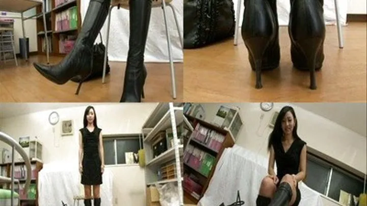 Lady Wears Her Boots On Her Hands To Perform Handjob - Part 3