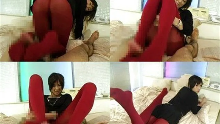 Red Pantyhosed FOOTJOB! - Part 1 ( - AVI Format)