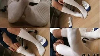 Office Girl's Wicked Sock Fetish! - Part 2 (Faster Download - ))