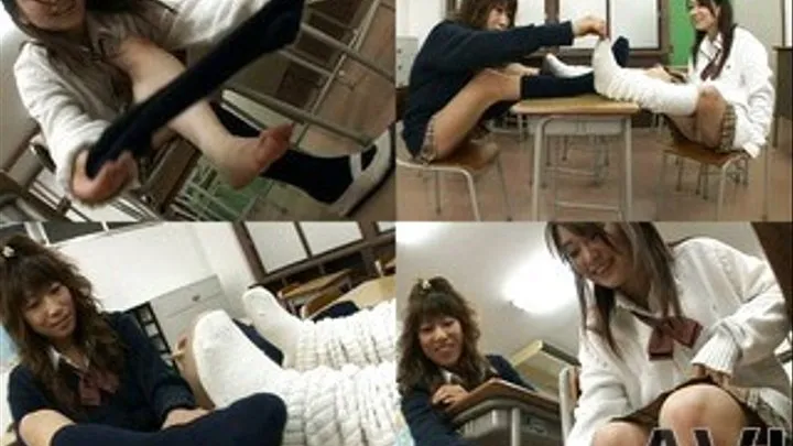 Schoolgirls Play Footsie In Socks! - Part 1 (Faster Download - )