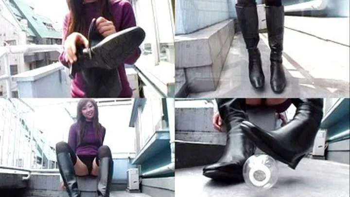 Brand New Shiny Leather Boots Trampled & Worshipped! - Part 2 ( - AVI Format)