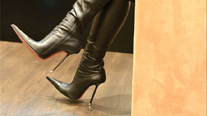 Pointy toe stiletto boots