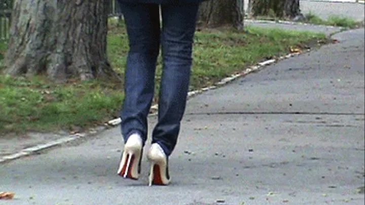 Walking in designer shoes