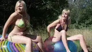 2 blondes riding 40