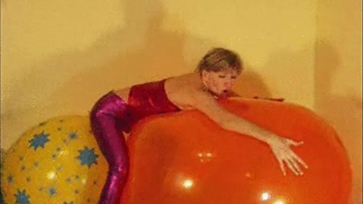 Alina deflates big balloons -LQ