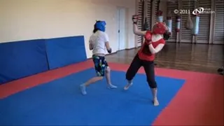 Video 13. Valentina Perfilyeva vs Nadezhda Ahmerova. Kickboxing.
